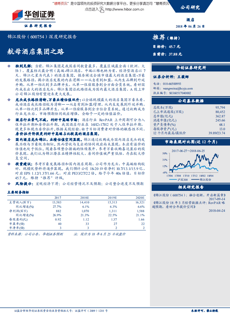 锦江股份--深度研究报告：航母酒店集团之路.pdf 第1页