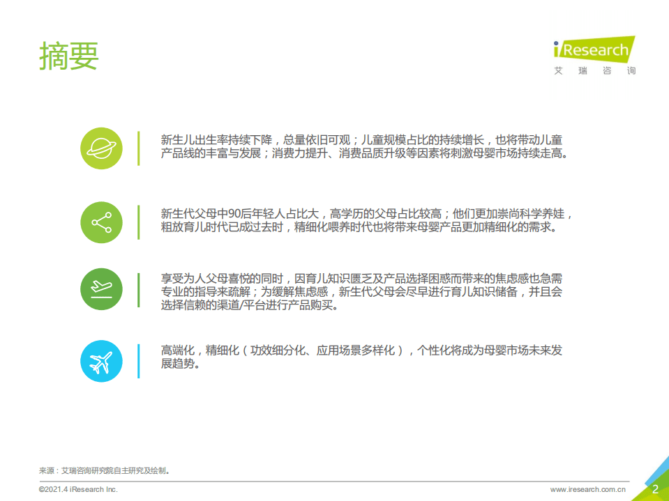 艾瑞咨询：2021年中国母婴市场消费趋势研究报告.pdf 第2页