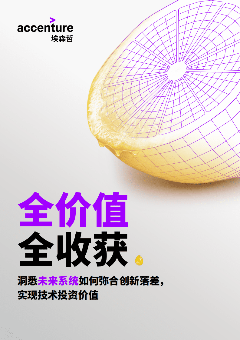 埃森哲：洞悉未来系统如何弥合创新落差，实现技术投资价值.pdf 第1页