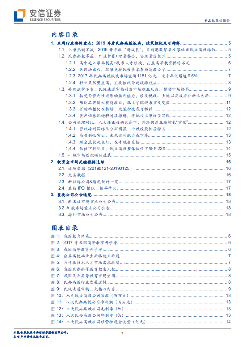 全市场教育策略报告：2019再看民办高教板块，政策担忧或可稀释.pdf 第3页