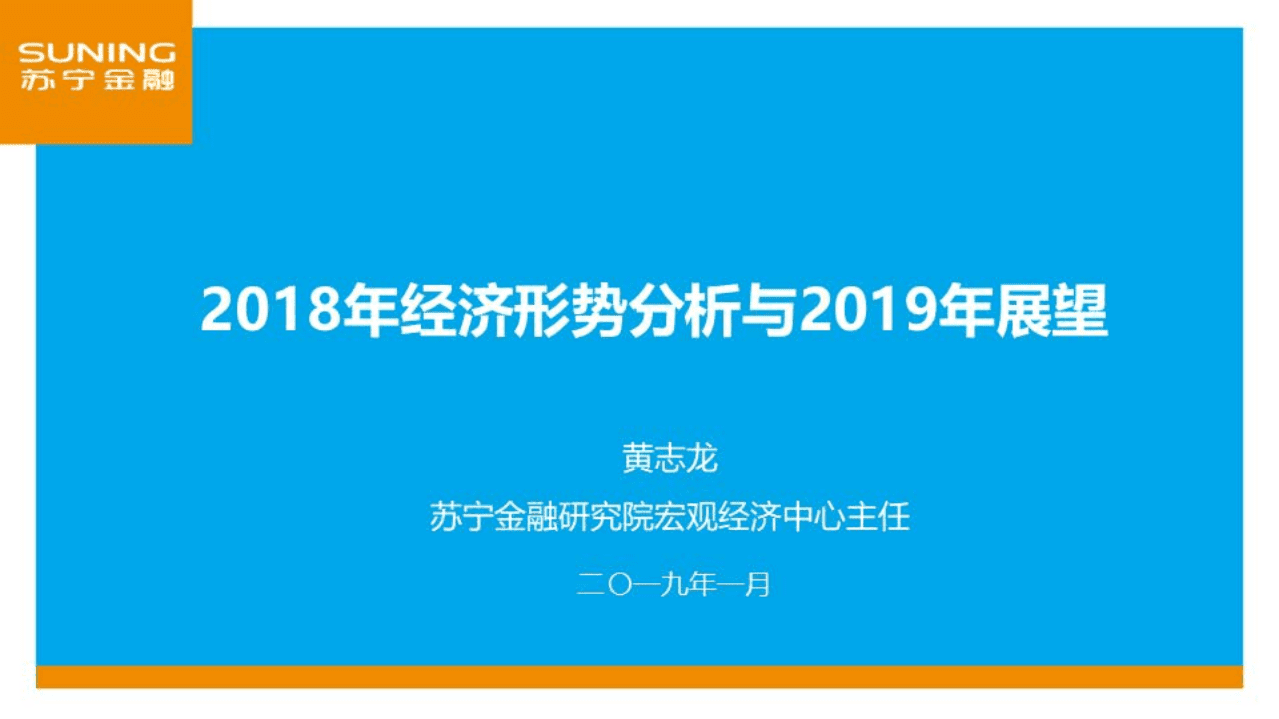 苏宁金融：2019年中国经济形势展望.pdf 第1页