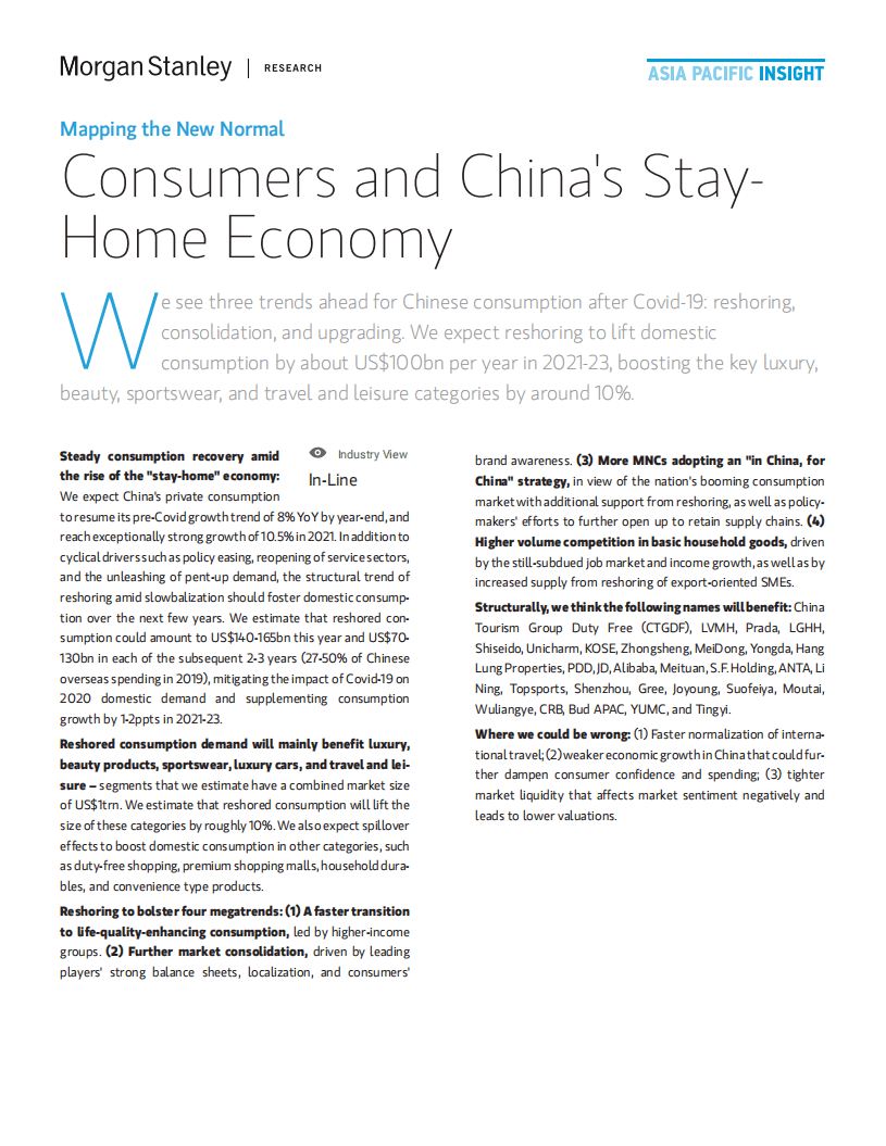 摩根士丹利：新常态：消费者与中国宅经济报告.pdf 第3页