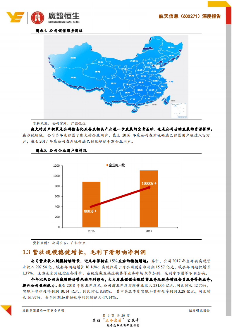 航天信息-600271-坐拥千万家企业客户，税控龙头开启多元化新成长-181229.pdf 第6页