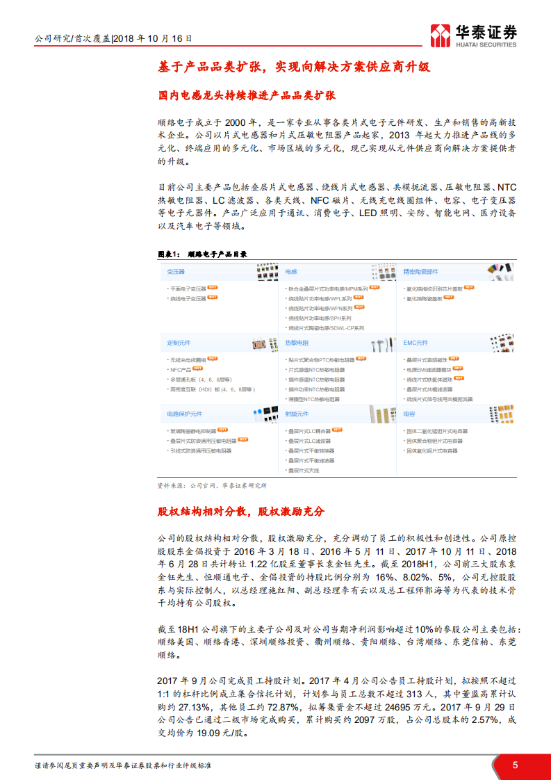 顺络电子深度研究：喜迎5G良机，加速推进国产替代-181016.pdf 第5页