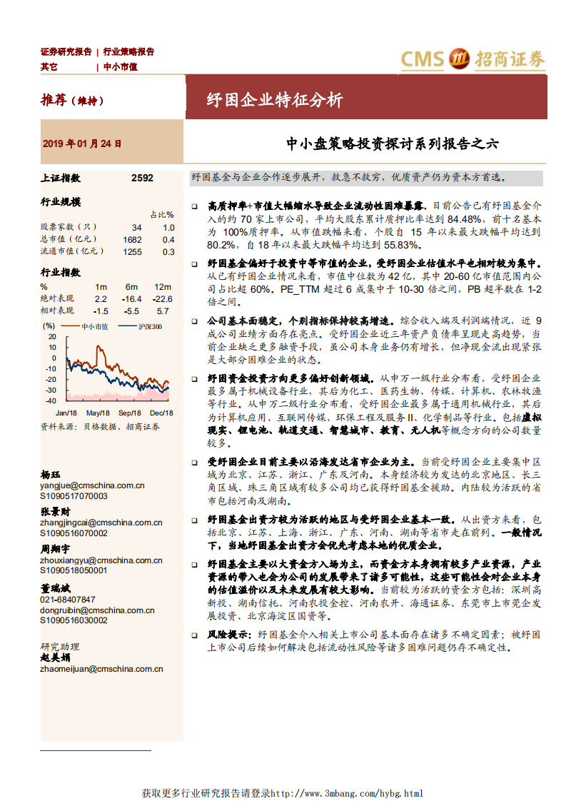 中小盘策略投资探讨系列报告之六：纾困企业特征分析-190124.pdf 第1页
