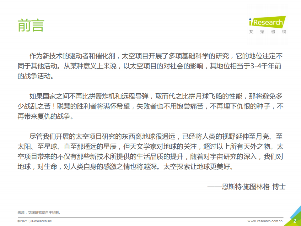 艾瑞咨询：月中霜里斗婵娟-2021年中国商业航天产业发展报告.pdf 第2页