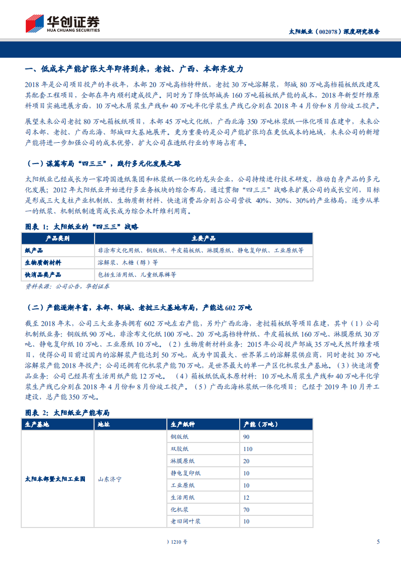 太阳纸业-深度研究报告：旭日升八桂，低成本优质产能集中投产期临近-191021.pdf 第5页