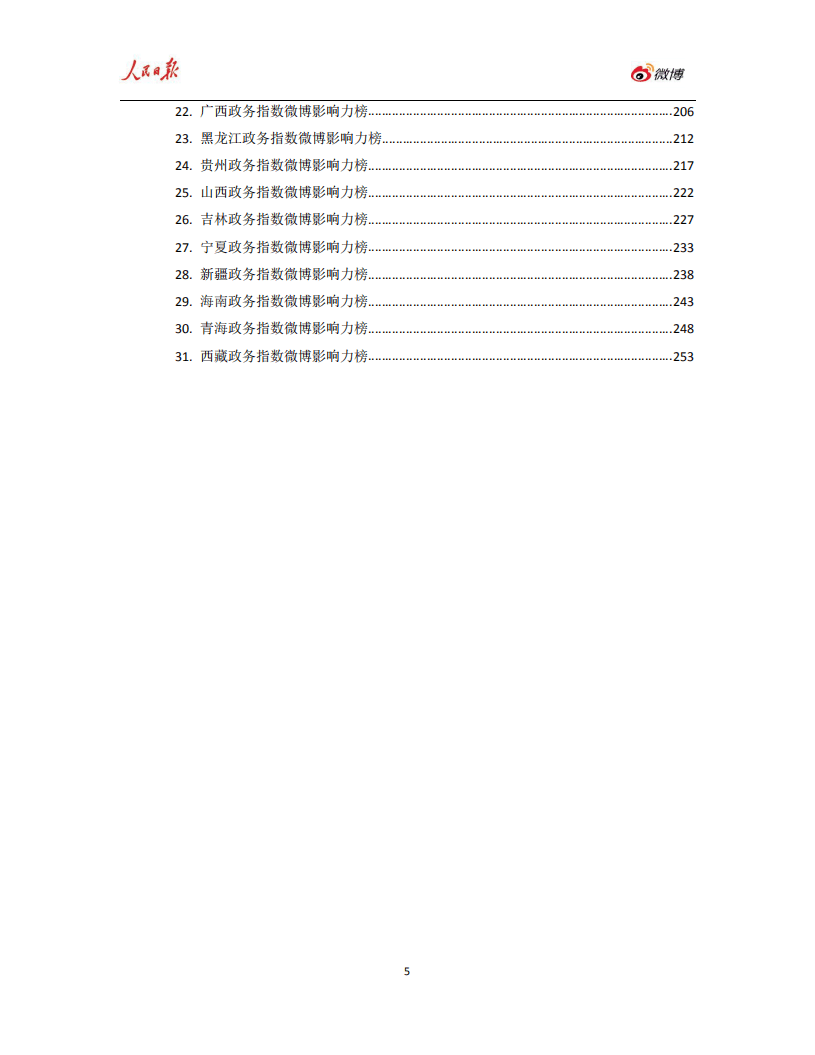 人民网舆情数据中心：2018年度人民日报政务指数&middot;微博影响力报告.pdf 第5页