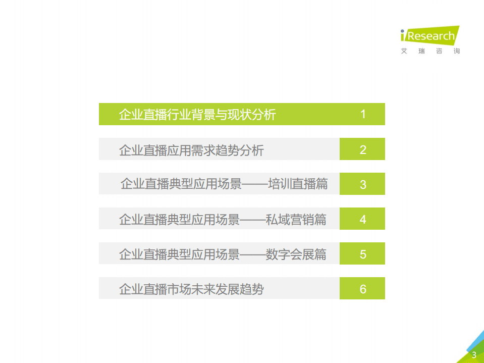 艾瑞咨询：2020年中国企业直播应用场景趋势研究报告.pdf 第3页