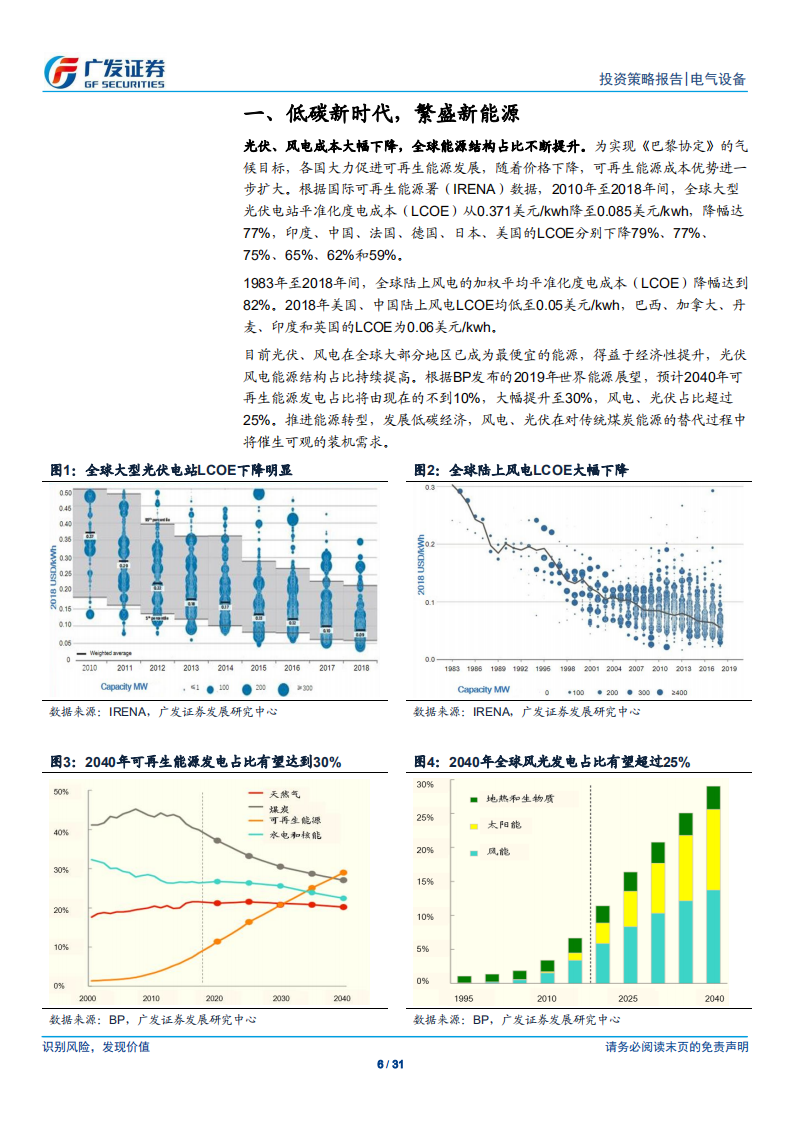新能源行业2020年度策略：展望光伏趋势向上，看好风电景气持续.pdf 第6页