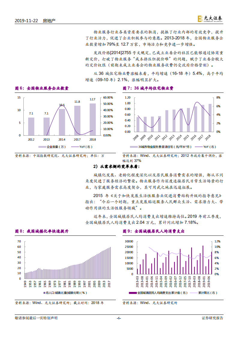 物业服务行业2020年投资策略：三大维度12量化指标，光大物业选股框架模型.pdf 第6页