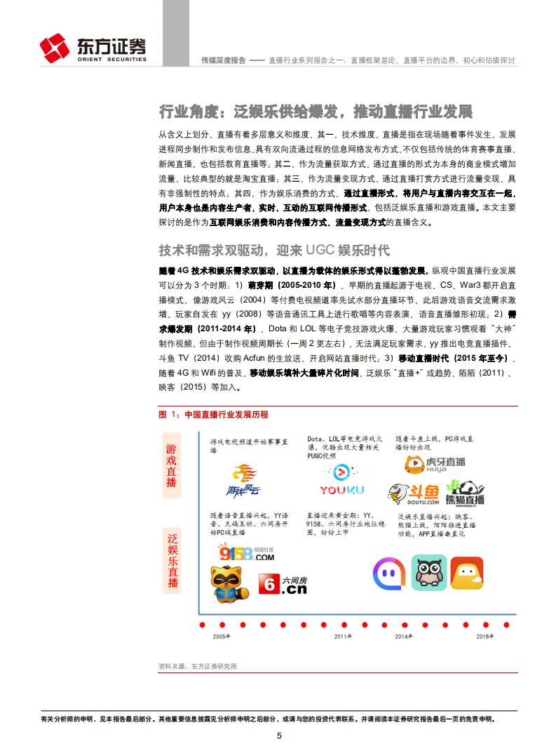 直播行业系列报告之一：直播框架总论，直播平台的边界、初心和估值探讨.pdf 第5页