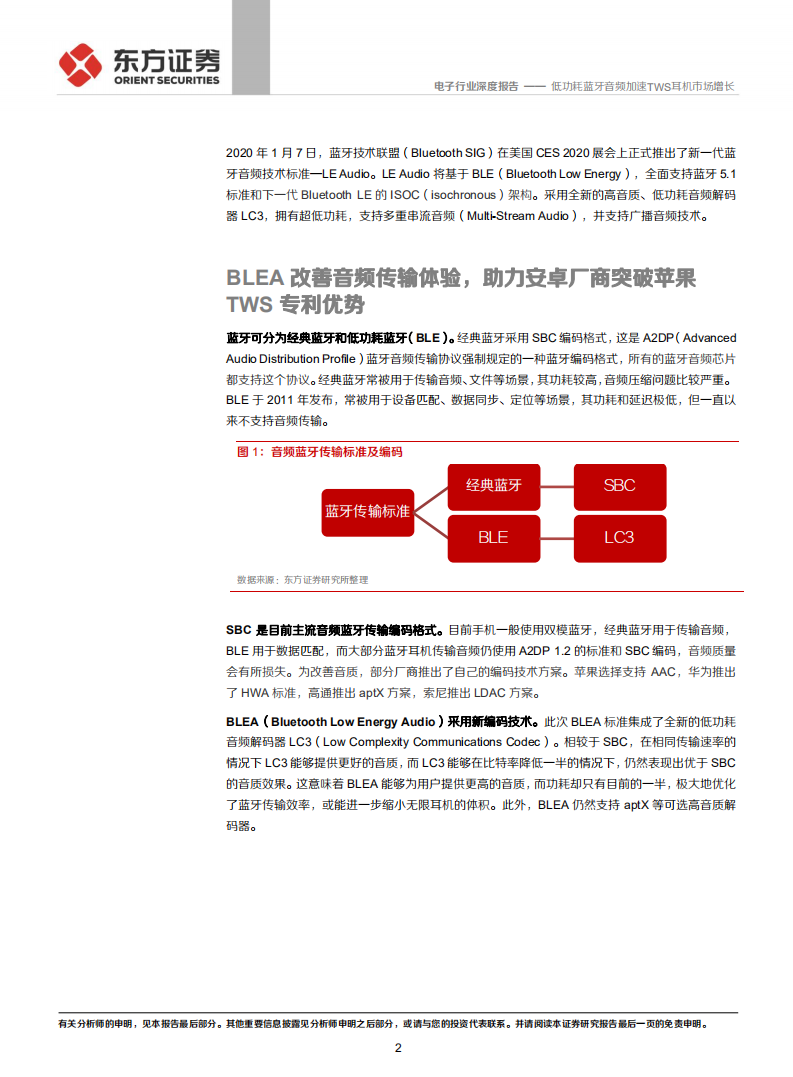 电子行业深度报告：低功耗蓝牙音频加速，TWS耳机市场增长.pdf 第2页