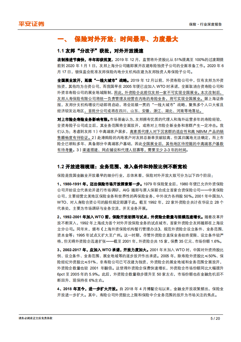 保险行业深度报告：友邦“分改子”获批，保险对外开放影响几何？.pdf 第5页
