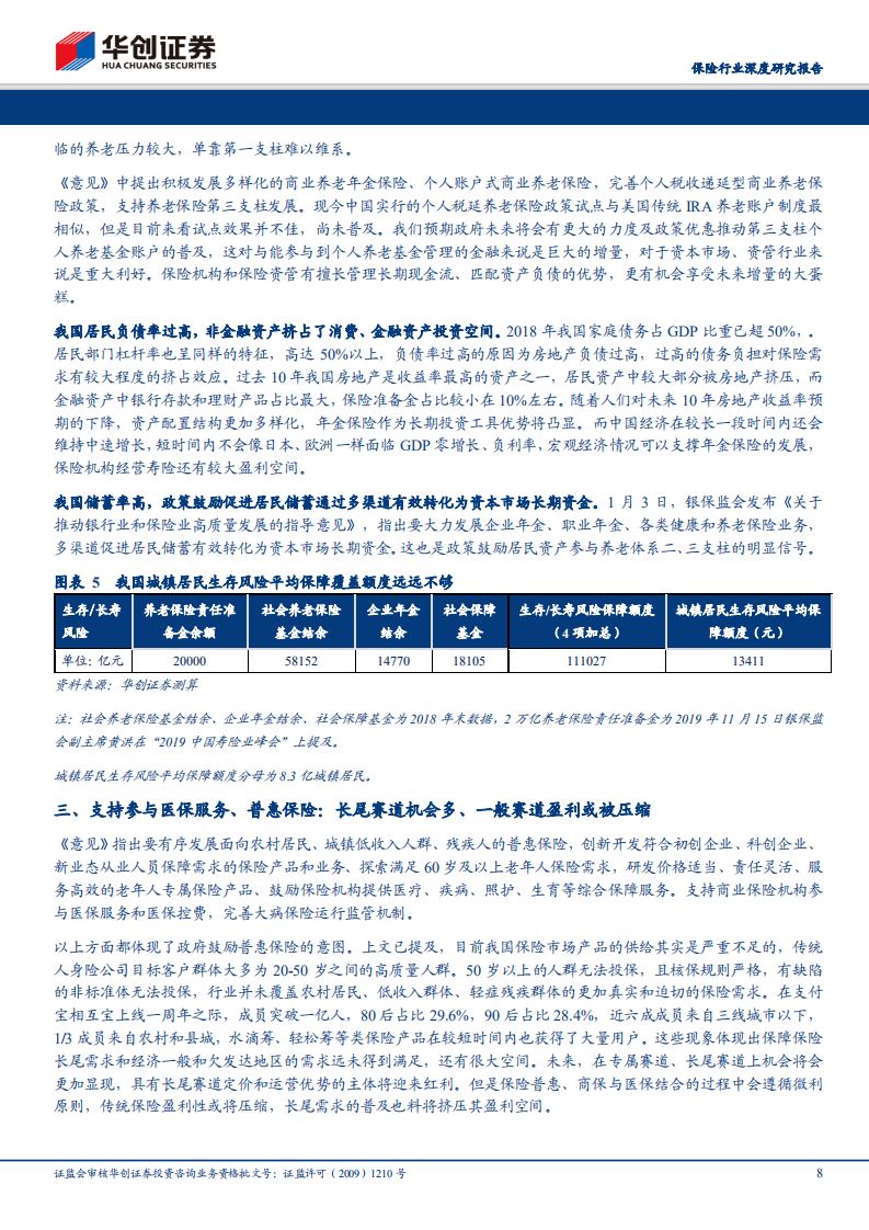 保险行业深度研究报告：保险行业发展意见点评：五年新目标，提质增量再上新台阶.pdf 第8页