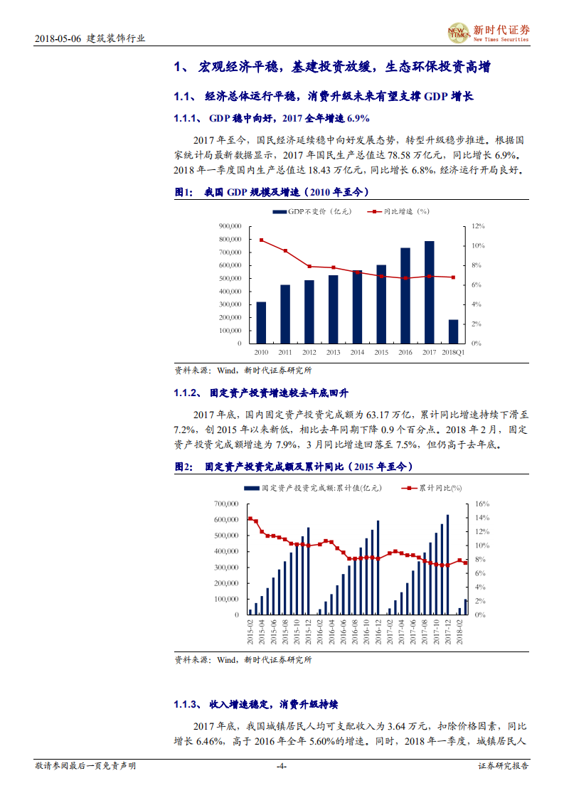 建筑与工程行业2017年报及2018年一季报回顾：守护绿水青山长存，园林生态高增不改.pdf 第4页