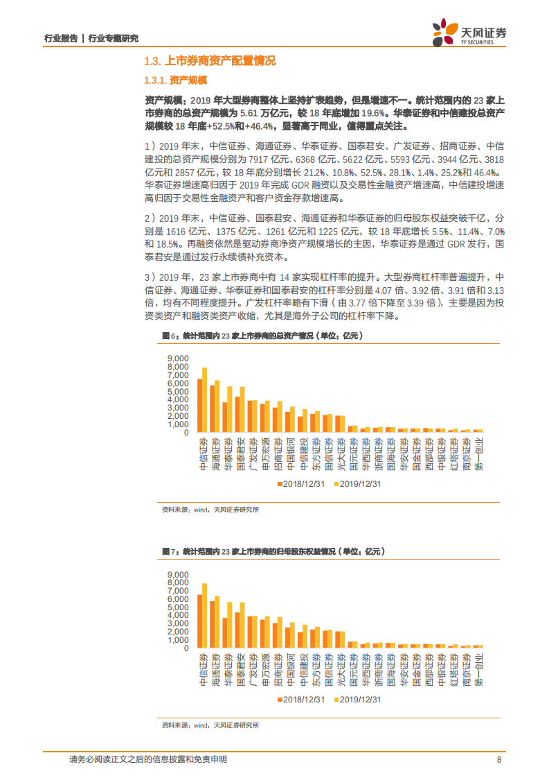 2019年证券行业年报综述：行业分化趋势或已确立，头部券商的ROE预计将迎来向上拐点.pdf 第8页