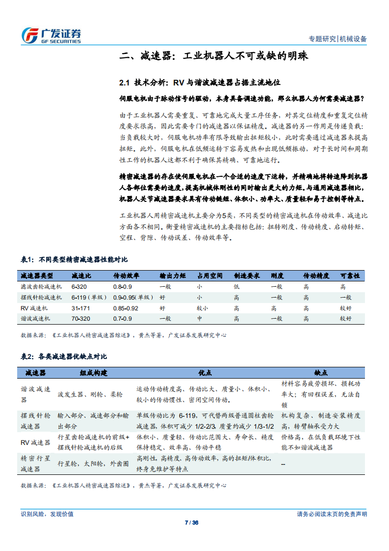 机器人系列报告（三）：核心零部件国产化对机器人行业的影响分析.pdf 第7页