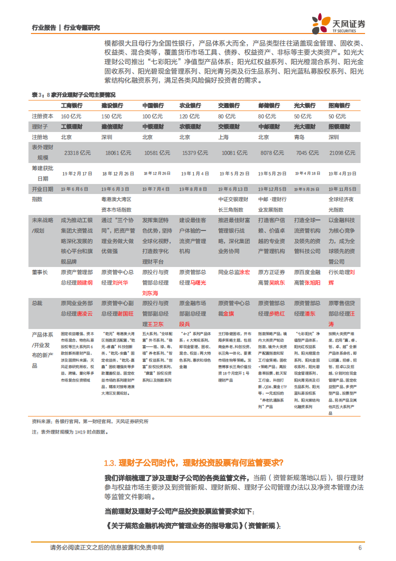 银行行业专题研究：理财子公司时代，理财会投多少股票？.pdf 第6页