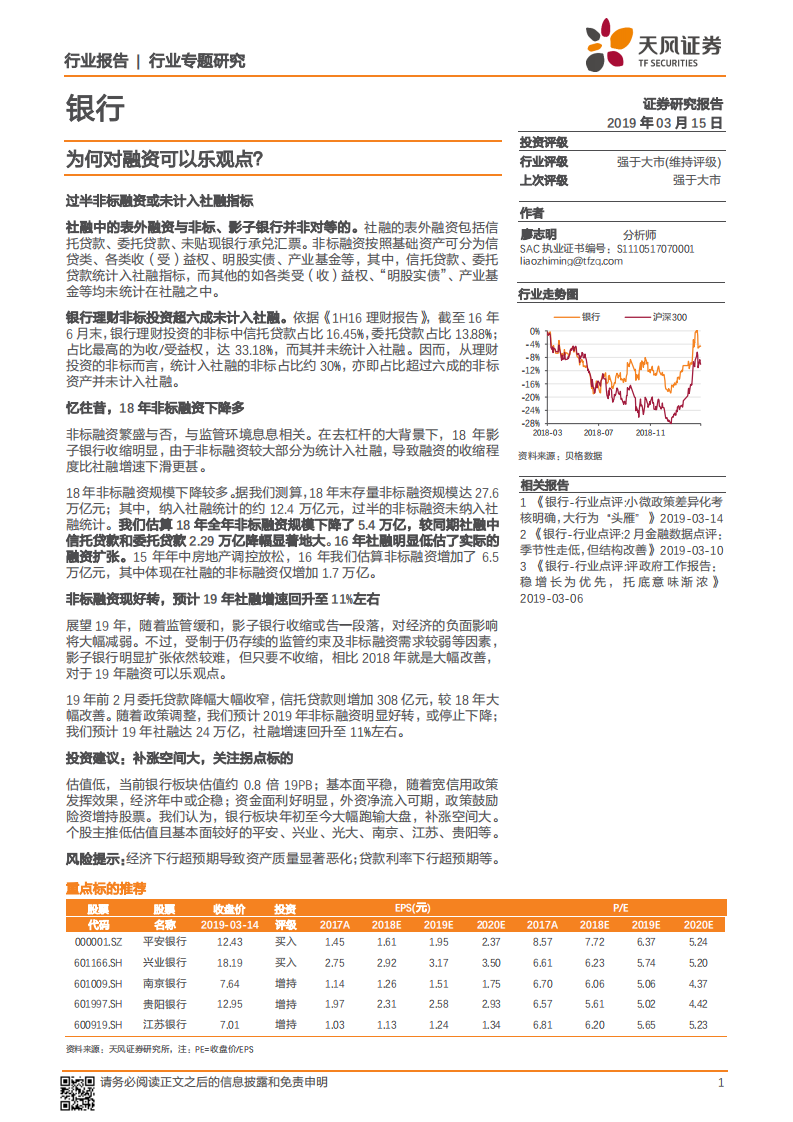 银行行业专题研究：为何对融资可以乐观点？.pdf 第1页