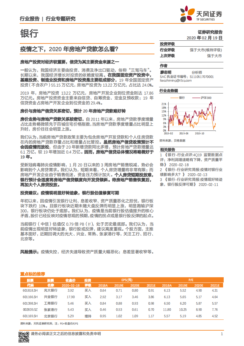 银行行业专题研究：疫情之下，2020年房地产贷款怎么看？.pdf 第1页