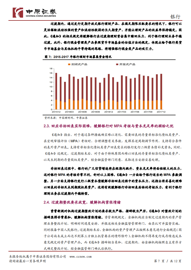 银行行业专题研究：资管新规不确定性消除，关注估值修复机会.pdf 第7页