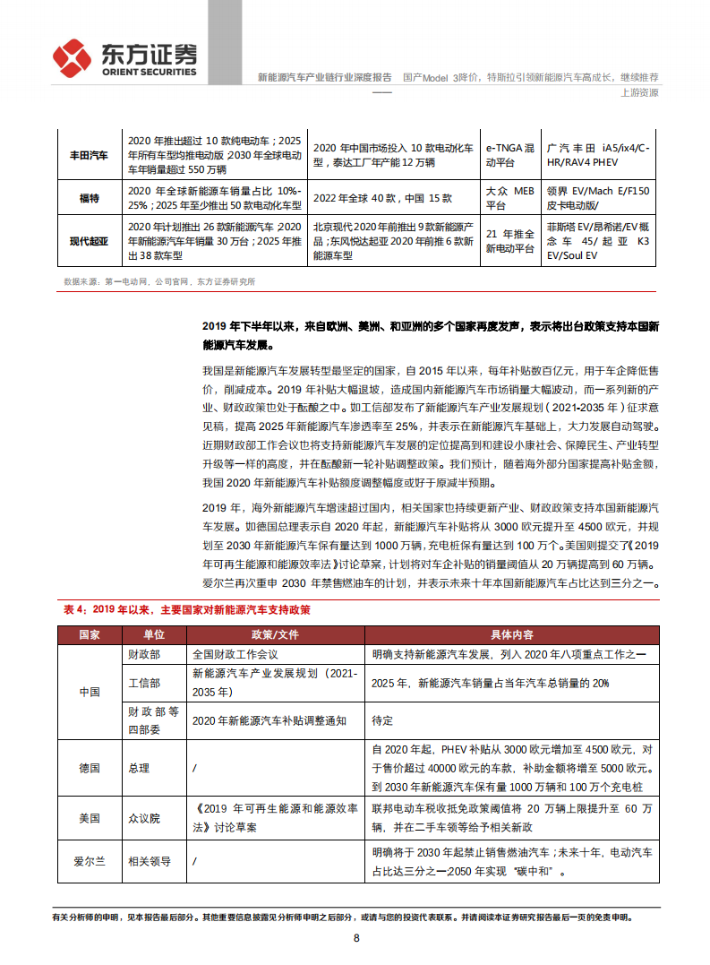 新能源汽车产业链行业深度报告：国产Model3降价，特斯拉引领新能源汽车高成长，继续推荐上游资源.pdf 第8页