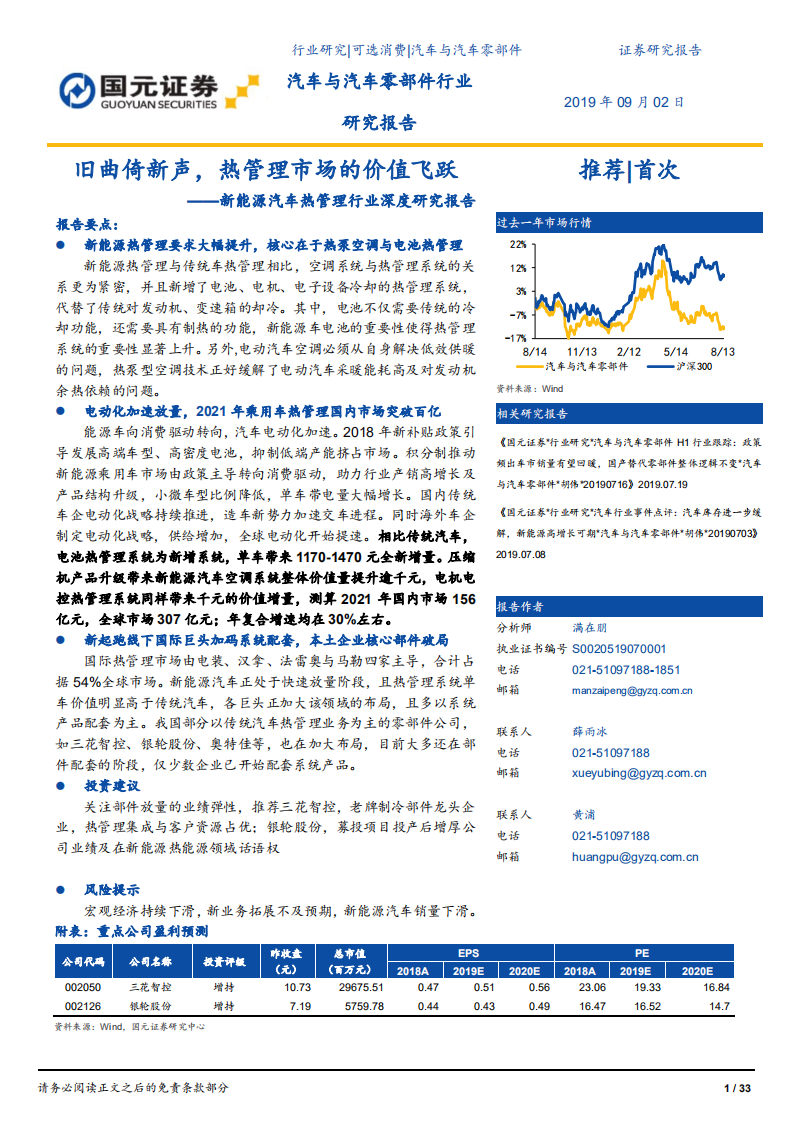 新能源汽车热管理行业深度研究报告：旧曲倚新声，热管理市场的价值飞跃.pdf 第1页