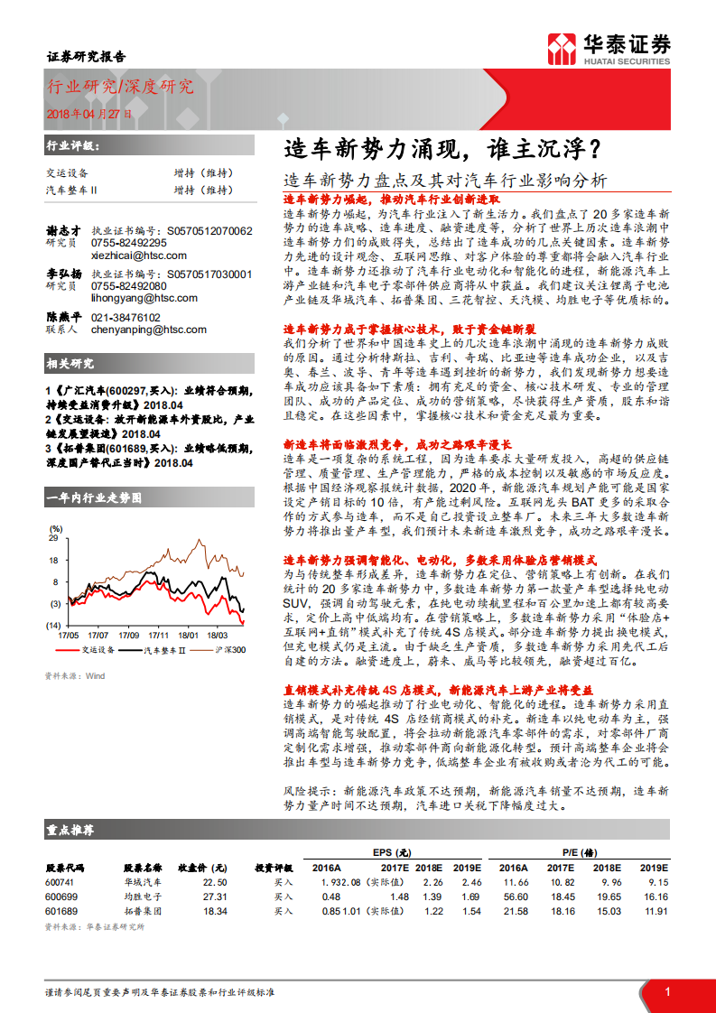 造车新势力盘点及其对汽车行业影响分析：造车新势力涌现，谁主沉浮？.pdf 第1页