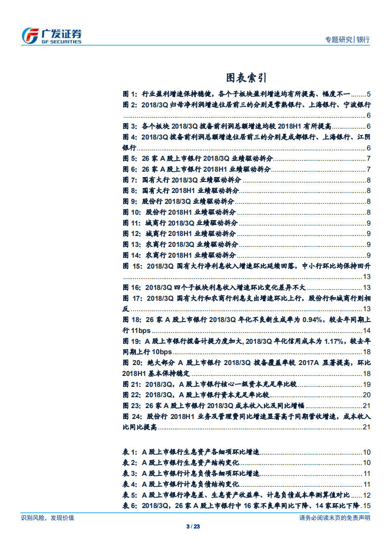 银行业2018年三季报综述：盈利增速保持稳健，板块分化局面边际收敛.pdf 第3页