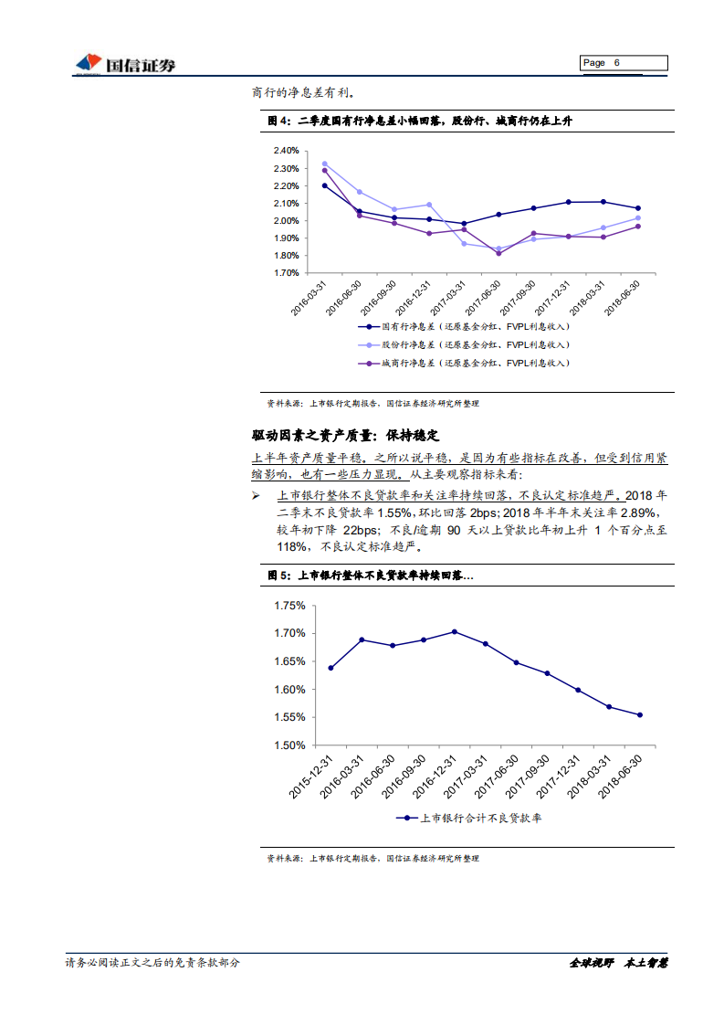 银行业2018年中报综述（上）：下半年政策环境有望好于上半年.pdf 第6页