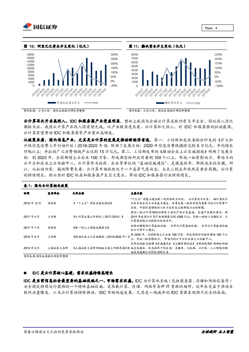 云计算行业专题：云巨头资本开支拐点出现，上游产业有望重回高增长.pdf 第4页