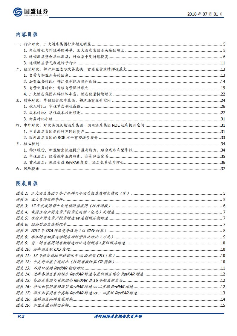 酒店行业系列深度之二：酒店集团比较性研究.pdf 第2页