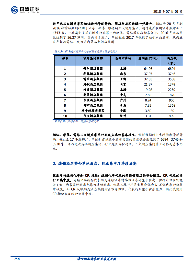 酒店行业系列深度之二：酒店集团比较性研究.pdf 第6页