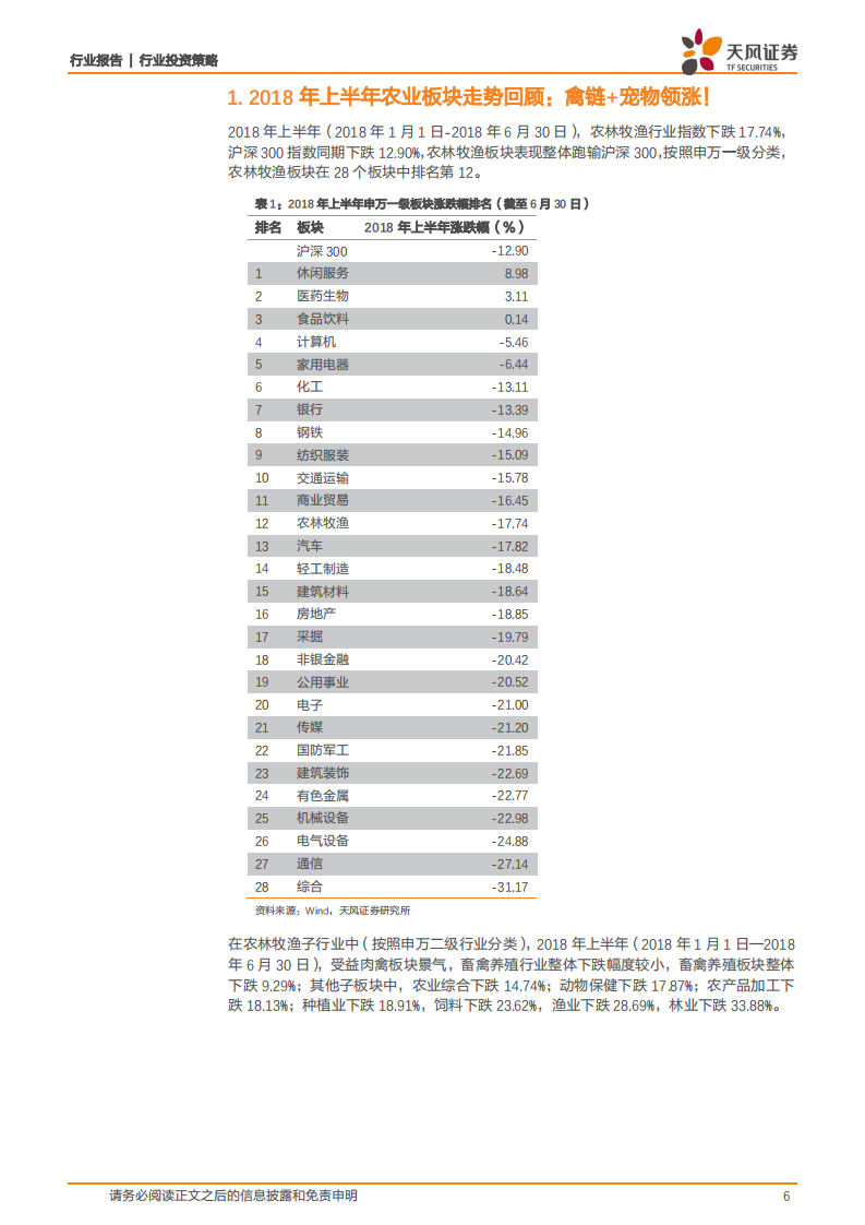农林牧渔行业2018年中期策略：把握禽链景气右侧，底部布局养猪，拥抱宠物产业机会！.pdf 第6页