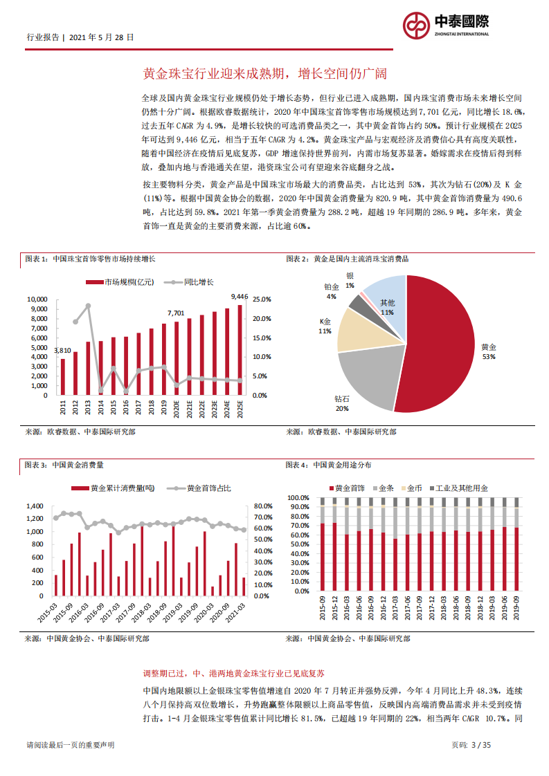 黄金珠宝行业：香港珠宝商优势难被取代，内地高端消费复苏助力其二次腾飞.pdf 第3页