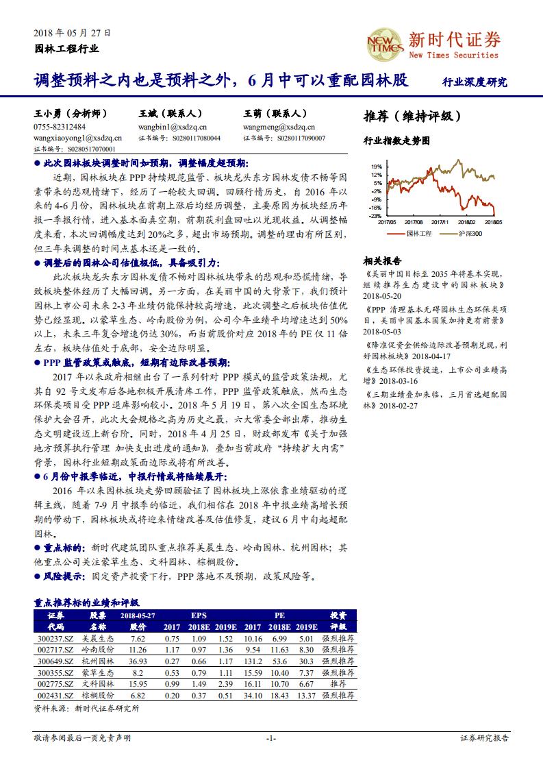 园林工程行业深度研究：调整预料之内也是预料之外，6月中可以重配园林股.pdf 第1页
