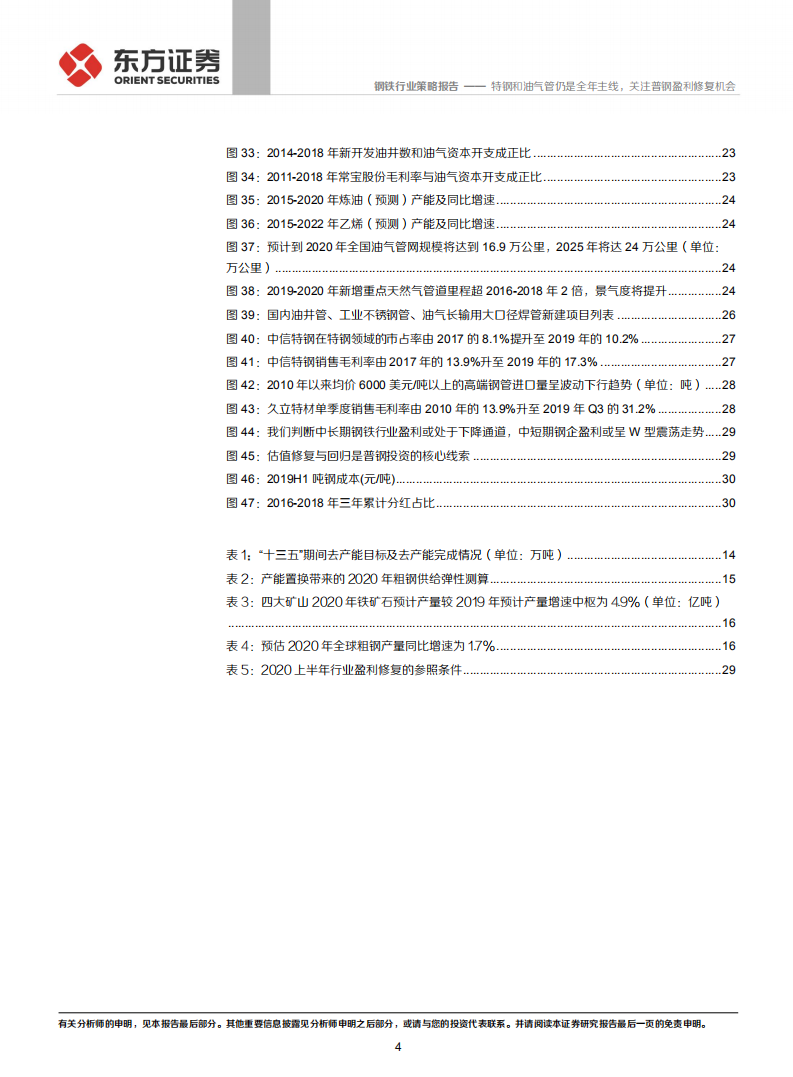 2020年钢铁行业策略报告：特钢和油气管仍是全年主线，关注普钢盈利修复机会.pdf 第4页