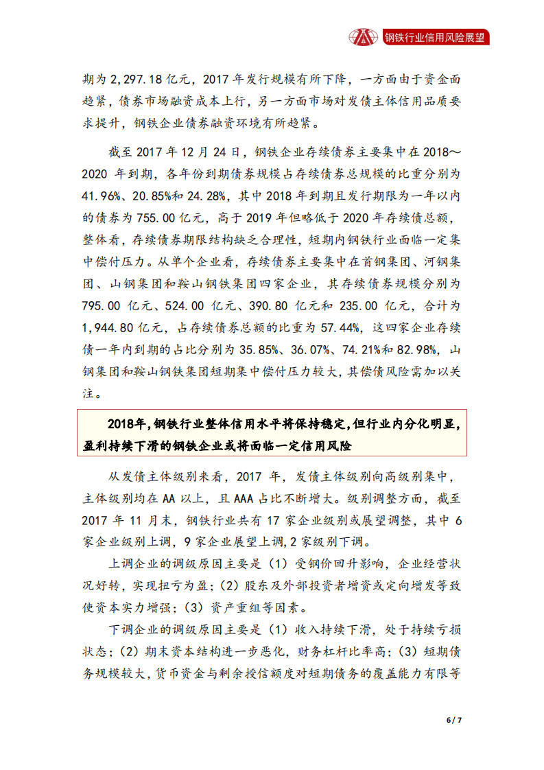 钢铁行业2018年信用风险展望.pdf 第6页