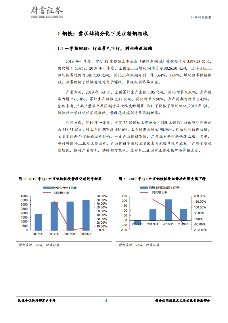 钢铁行业定期策略：行业弱势下关注细分领域机会.pdf 第4页