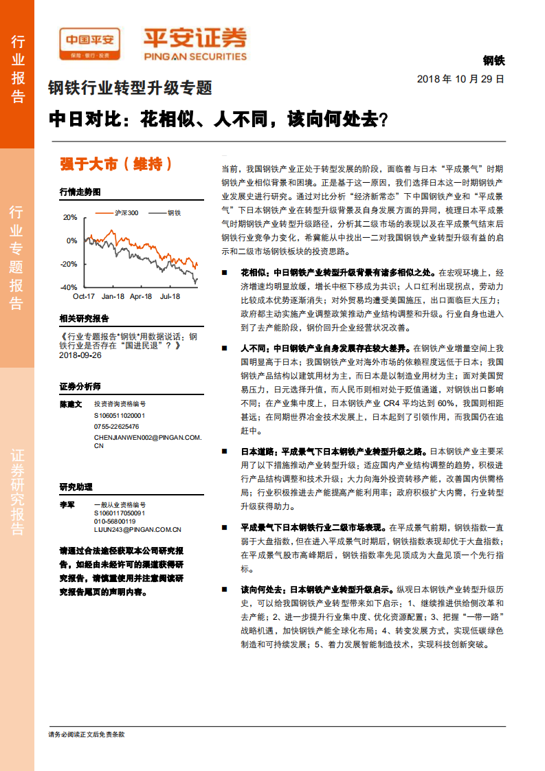 钢铁行业转型升级专题：中日对比，花相似、人不同，该向何处去？.pdf 第1页