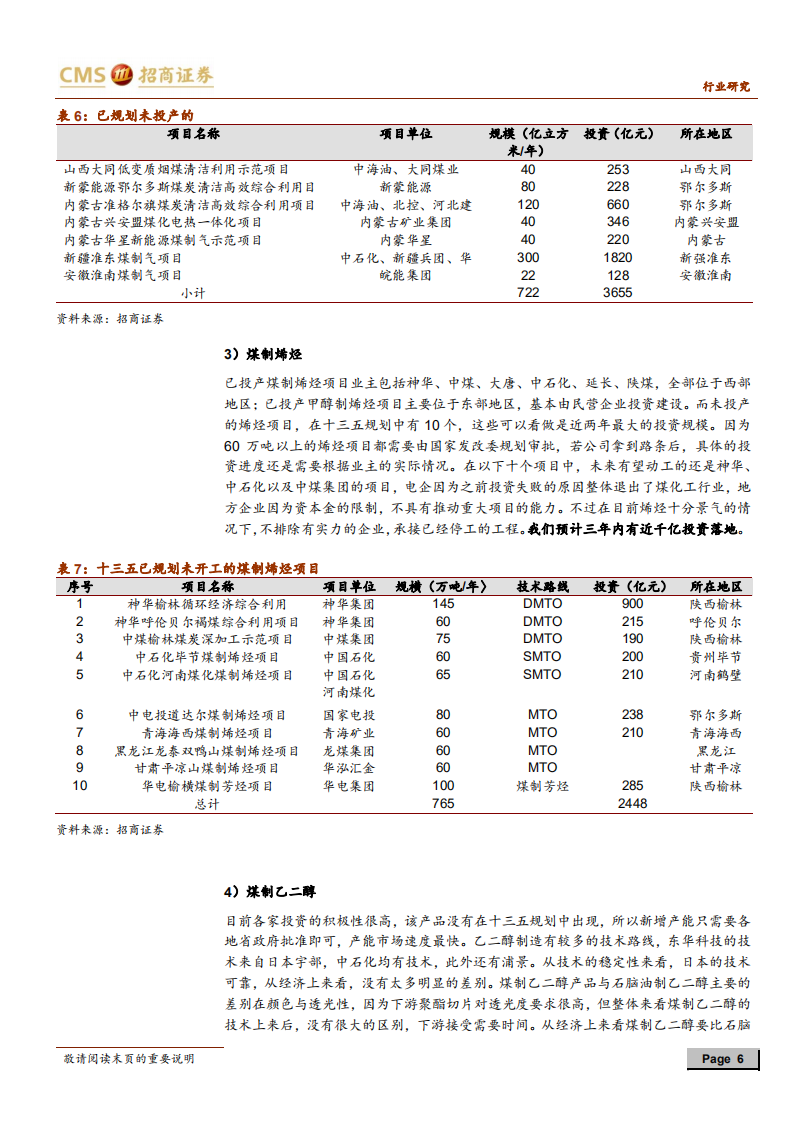煤化工行业专家交流纪要：从示范到推广，煤化工程行业订单可期.pdf 第6页