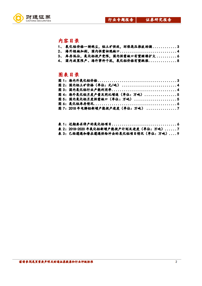 氧化铝行业专题报告：海内外短缺共振，氧化铝的上涨刚刚开始.pdf 第2页