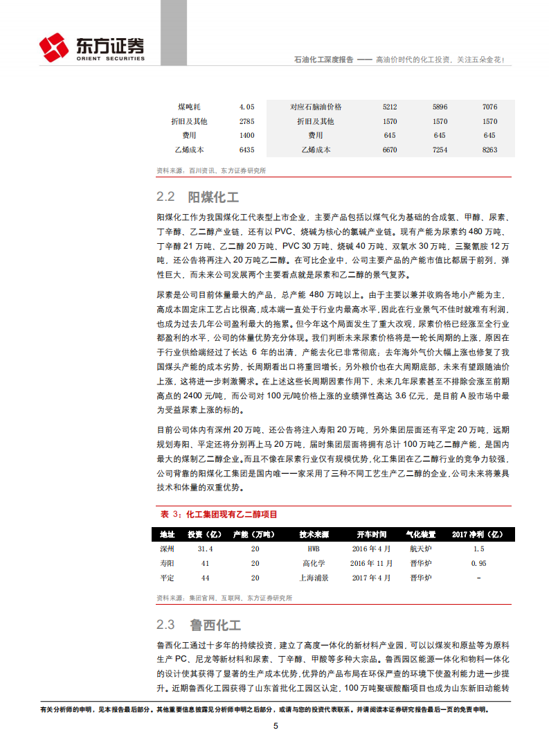 石油化工行业深度报告：高油价时代的化工投资，关注五朵金花！.pdf 第5页