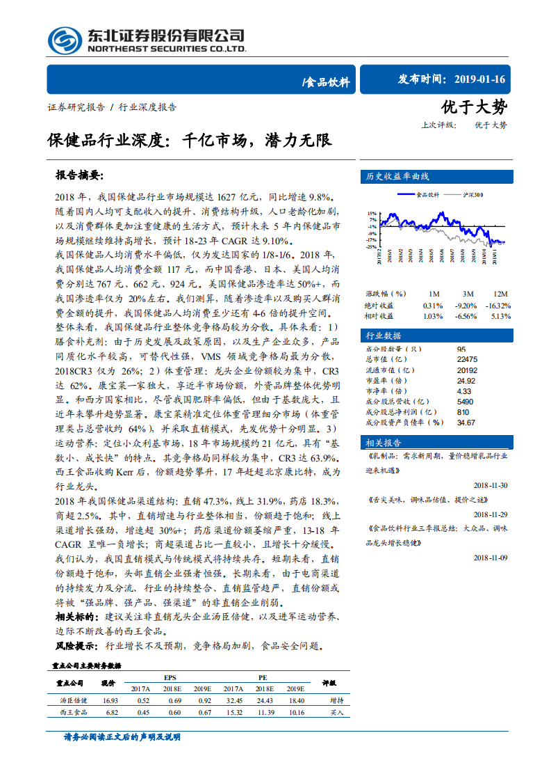保健品行业深度：千亿市场，潜力无限.pdf 第1页