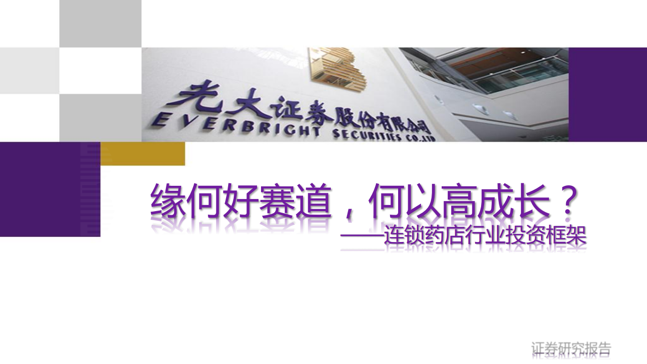 连锁药店行业投资框架：缘何好赛道，何以高成长？.pdf 第1页