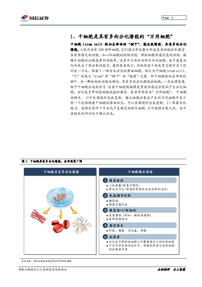 干细胞行业深度研究：&ldquo;万用细胞&rdquo;引领再生医学革命.pdf 第5页