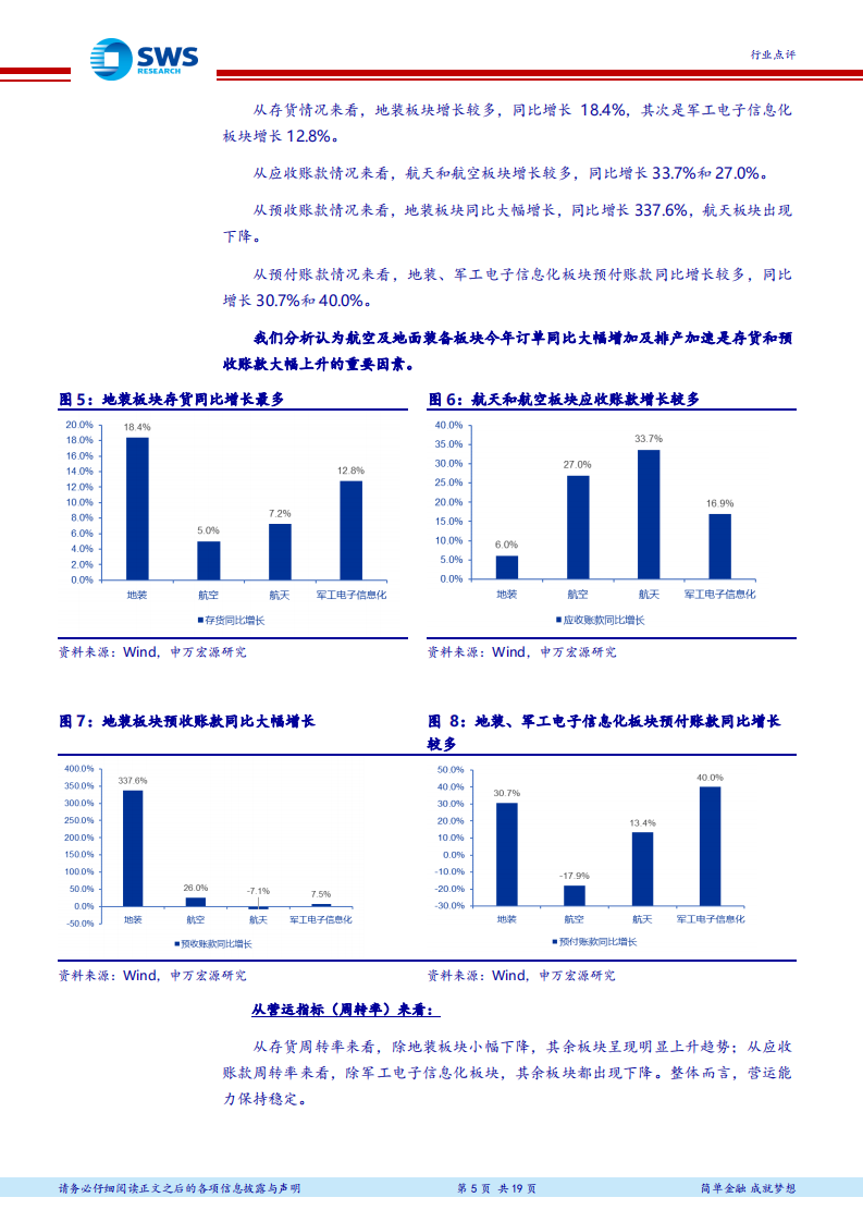 国防军工行业2018年半年报业绩汇总：总装公司业绩高速增长，坚定看好军工龙头全年业绩.pdf 第5页