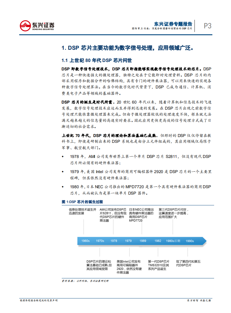 国防军工行业专题报告：深度解析国睿四创背后的DSP芯片.pdf 第3页