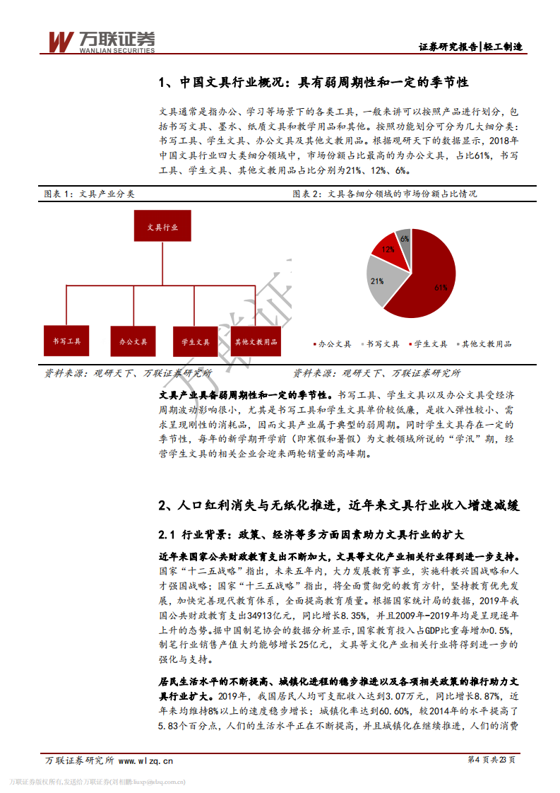 消费升级系列专题之文具行业篇：小产品大市场，文具龙头强者恒强.pdf 第4页